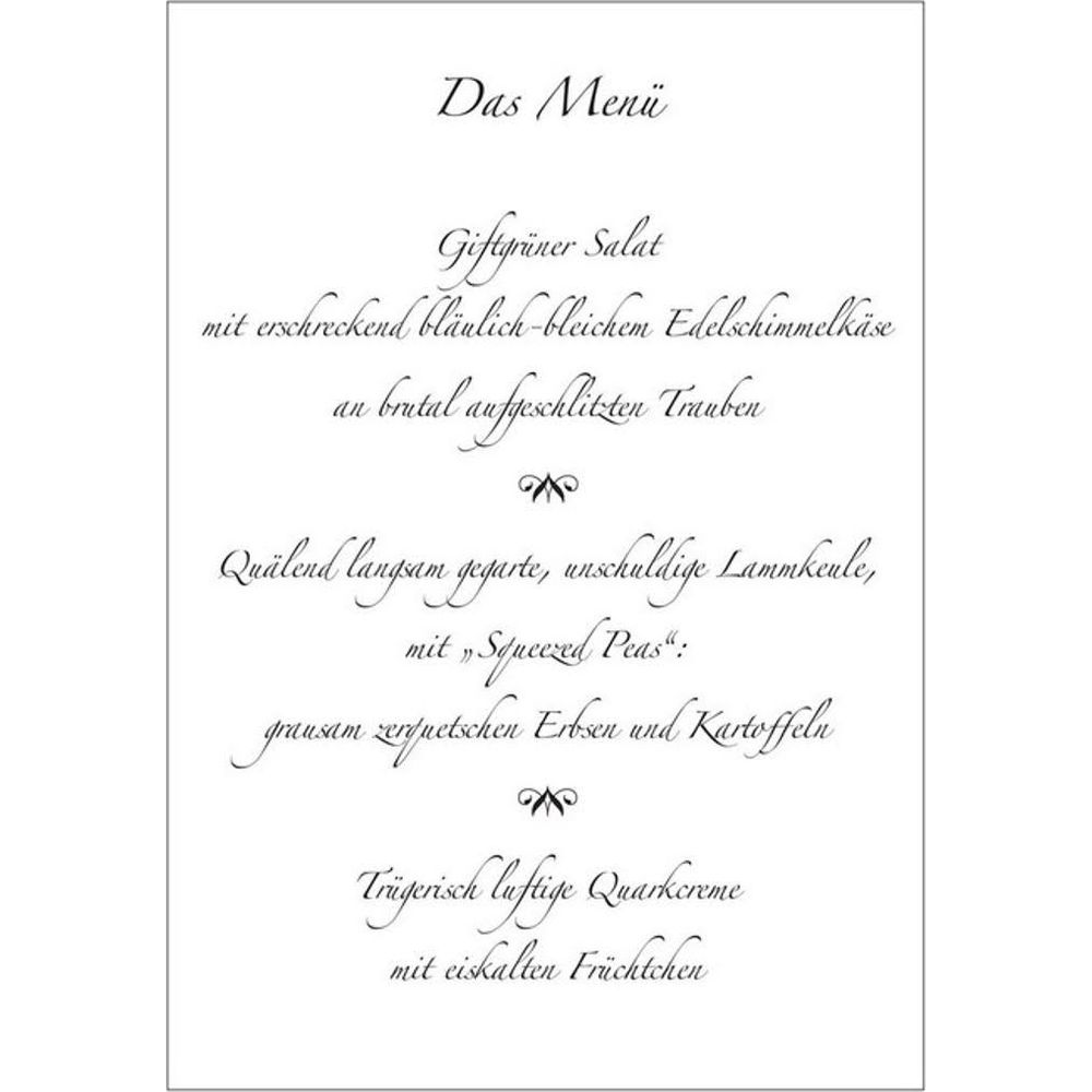 Ein Menü mit Salat, Lammkeule, Erbsen, Kartoffeln und Quarkcreme.
