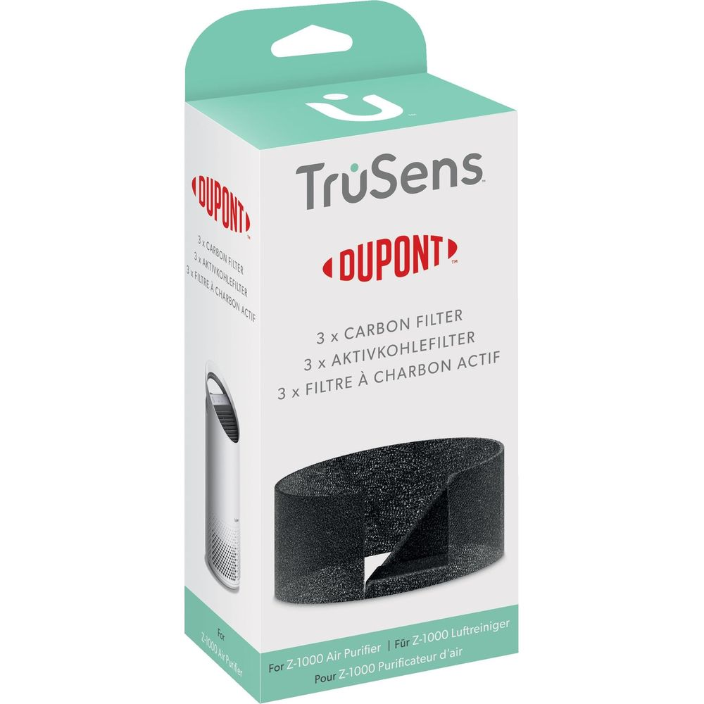 Verpackung mit 3 Aktivkohlefiltern für TruSens Z-1000 Luftreiniger.