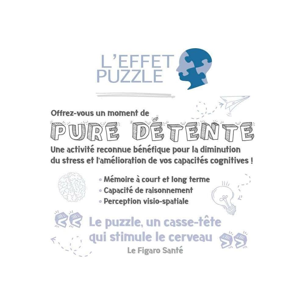 Głowa z puzzli: promuje relaks, pamięć i myślenie.