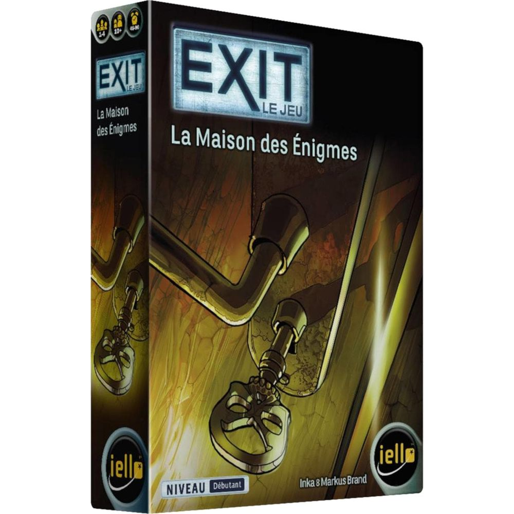 Brettspielbox mit "EXIT: Das Spiel" Aufdruck und einem Schlüsselmotiv.