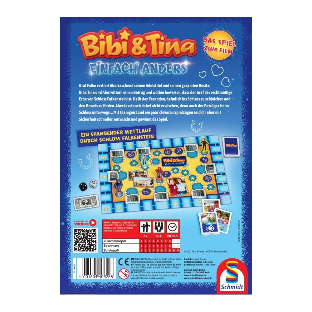 Spielbrett für Bibi & Tina: Graf Falko verliert seinen Adelstitel. Ein Spiel.