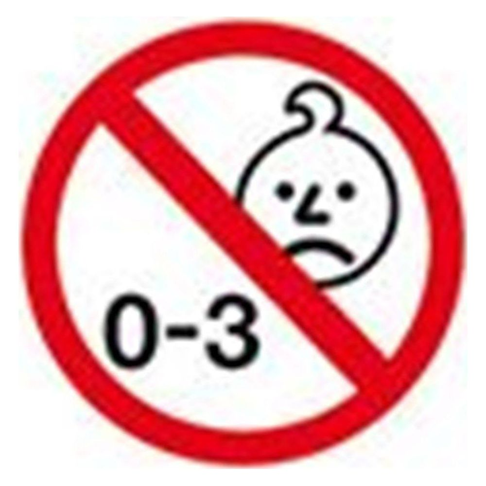 Symbol ostrzegawczy: Nieodpowiednie dla dzieci poniżej 3 lat.