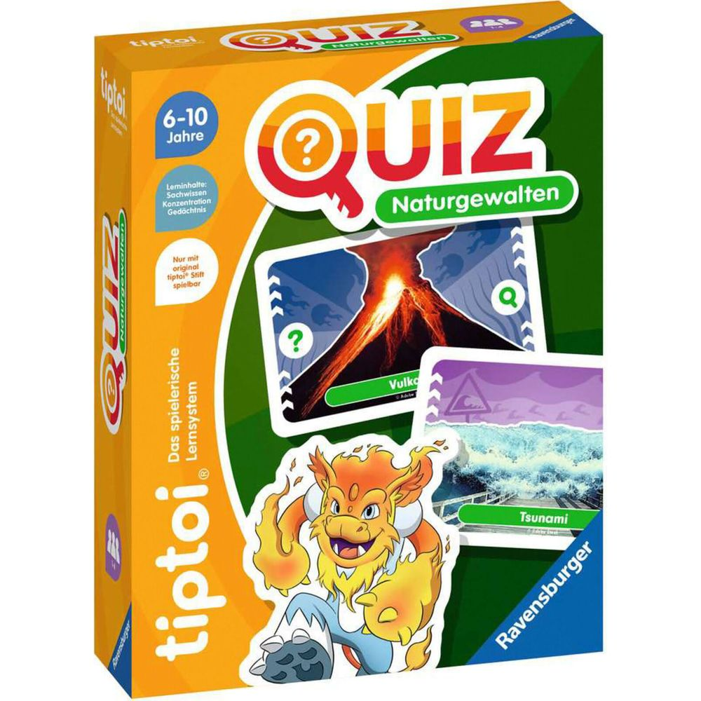 Gioco quiz Tiptoi sulle forze della natura per bambini 6-10 anni.