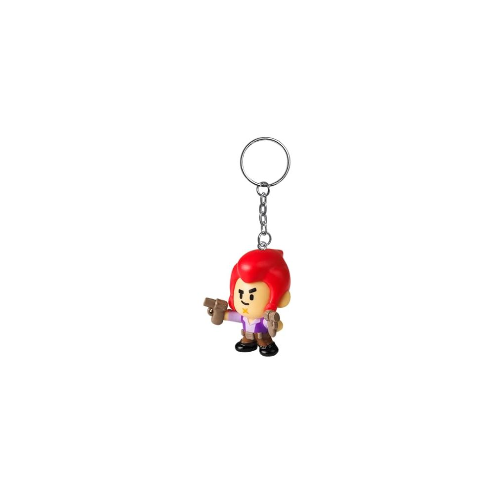 Schlüsselanhänger einer Figur mit rotem Haar und zwei Pistolen.