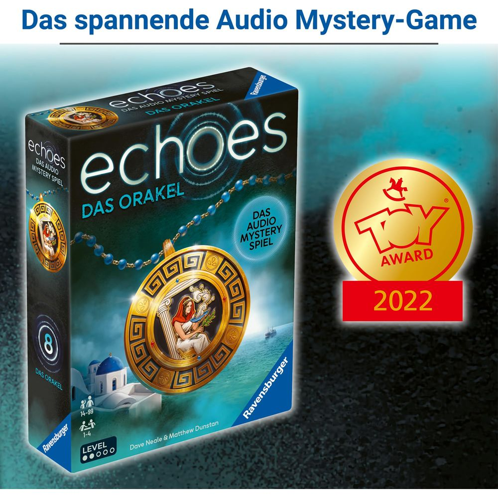 Gioco da tavolo 'Echoes: L'Oracolo' con sigillo Toy Award 2022.