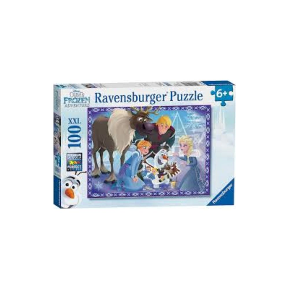 Ravensburger Puzzle mit 100 Teilen, Frozen-Motiv, Elsa, Anna, Olaf und Sven