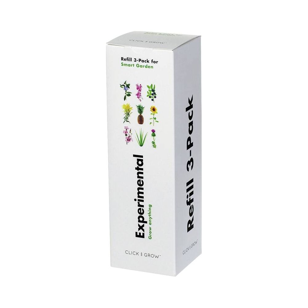 Une boîte blanche étiquetée « Refill 3-Pack for Smart Garden ».