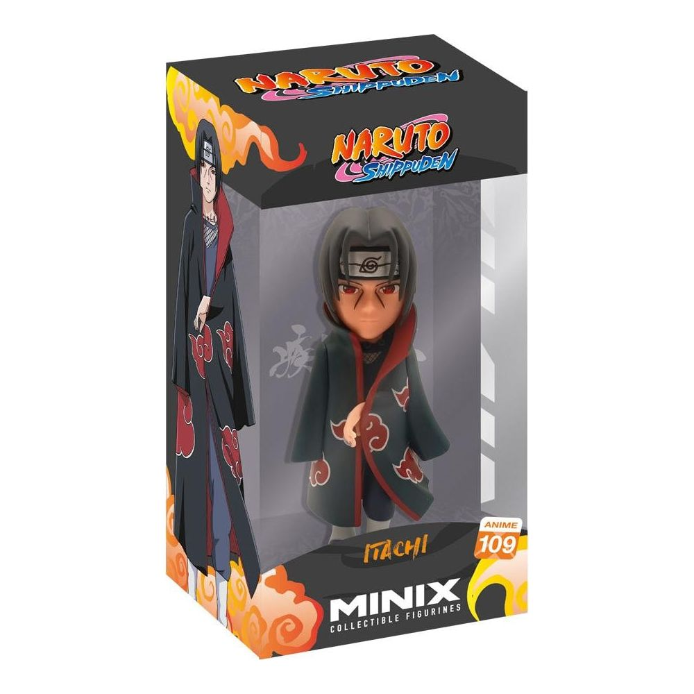 Figura Minix de Itachi de Naruto Shippuden en su caja.