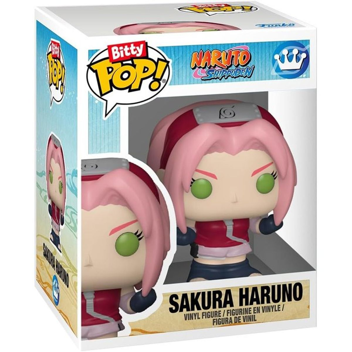 Una figura de vinilo Funko Pop de Sakura Haruno de Naruto Shippuden.