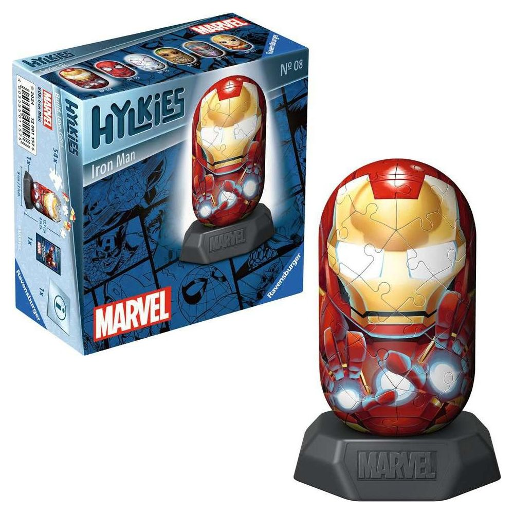 Ravensburger Iron Man 3D Puzzle mit Box. Rotes und goldenes Kostüm.