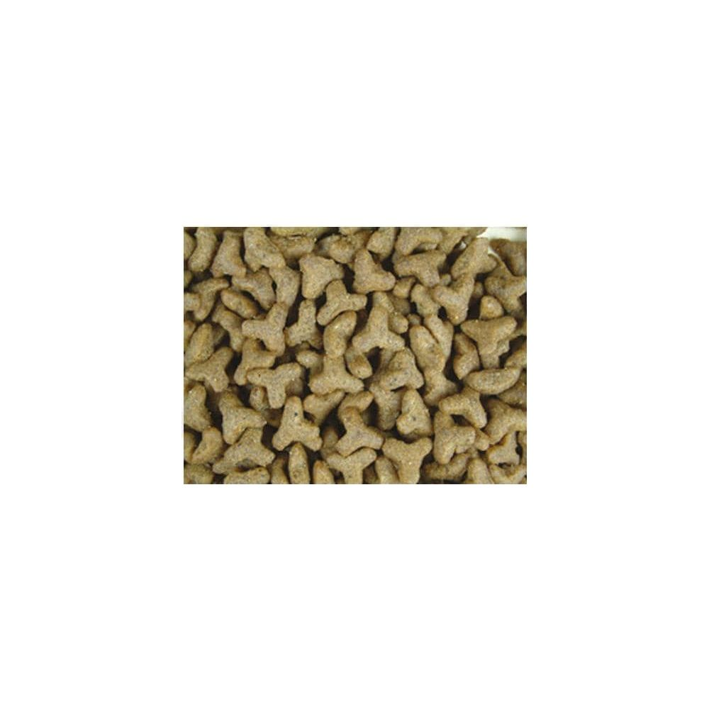 Zbliżenie brązowej karmy w kształcie gwiazdy.