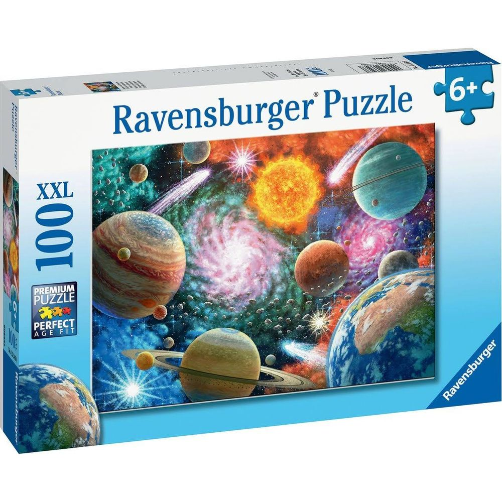 Puzzle Ravensburger 100 XXL Kosmos: Planety, gwiazdy, galaktyki, komety.
