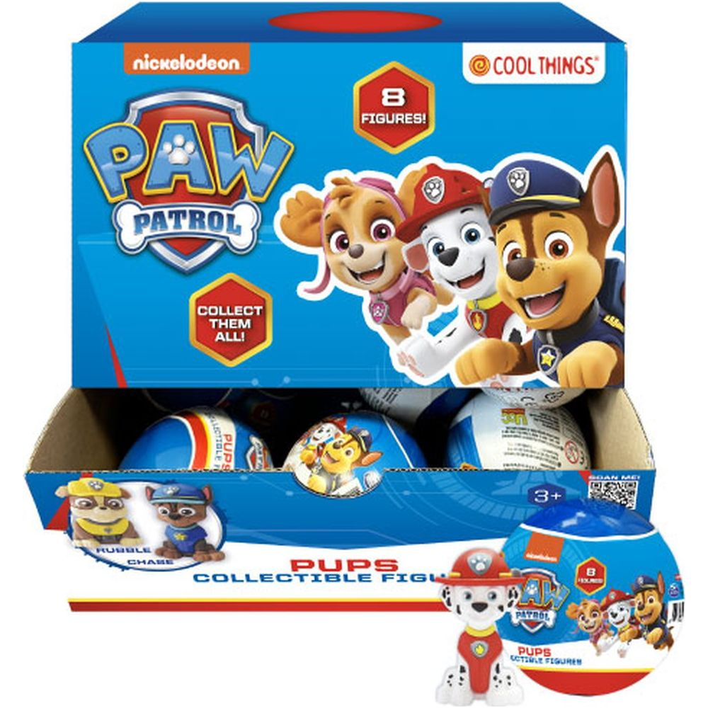 Paw Patrol Spielzeugbox mit 8 Figuren, inklusive Chase und Marshall.