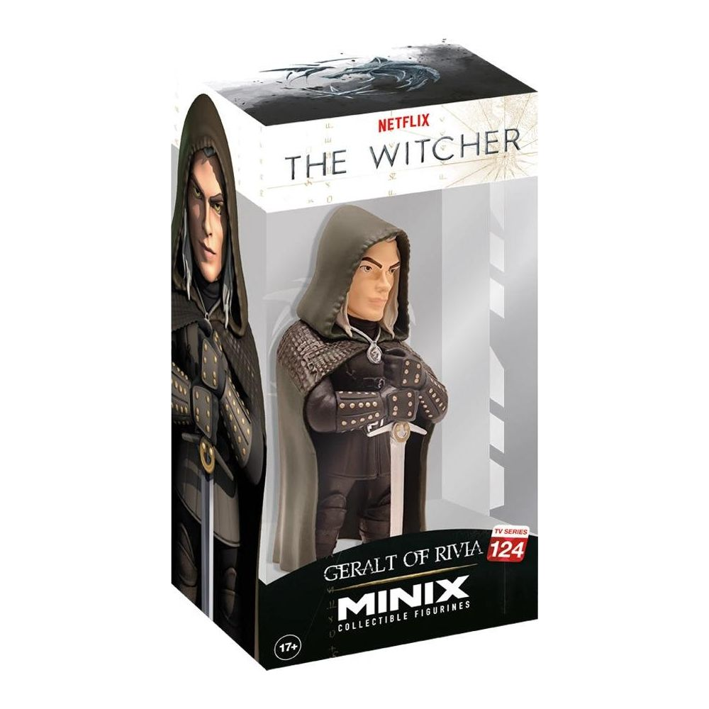 Figuritas coleccionables de The Witcher Minix: Geralt de Rivia con capucha.