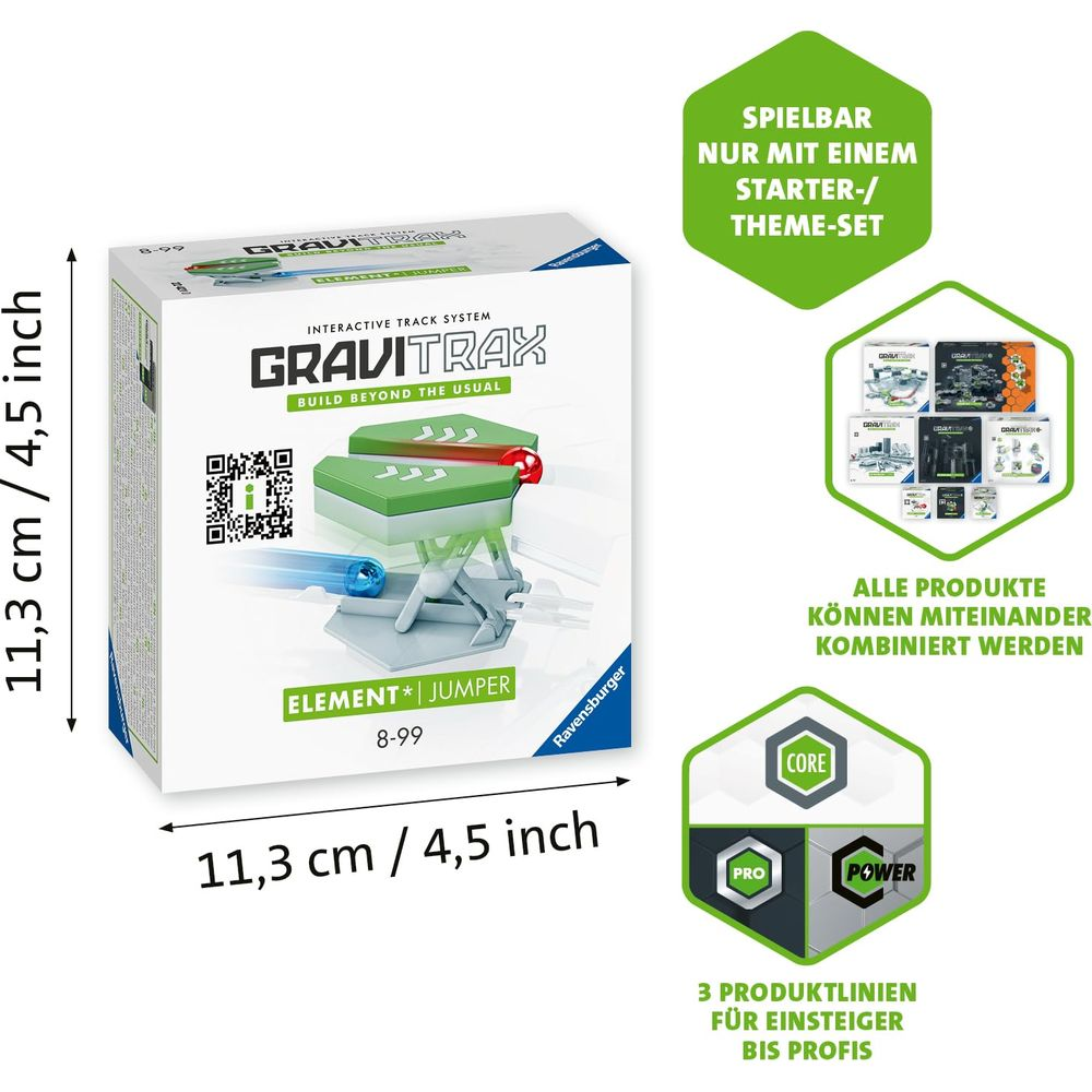 Pudełko gry Gravitrax Element Jumper, 11,3 cm.