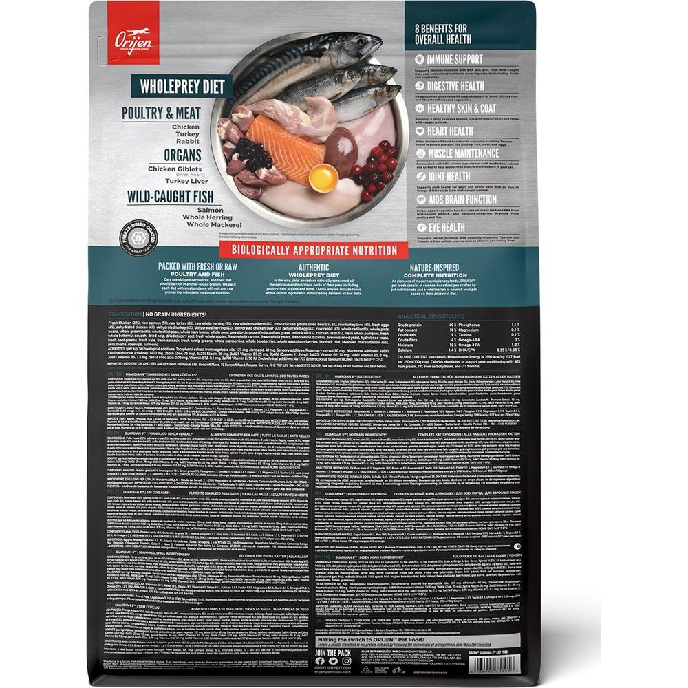 Orijen karma dla psów typu whole prey z rybami i mięsem. Biologicznie odpowiednie żywienie.