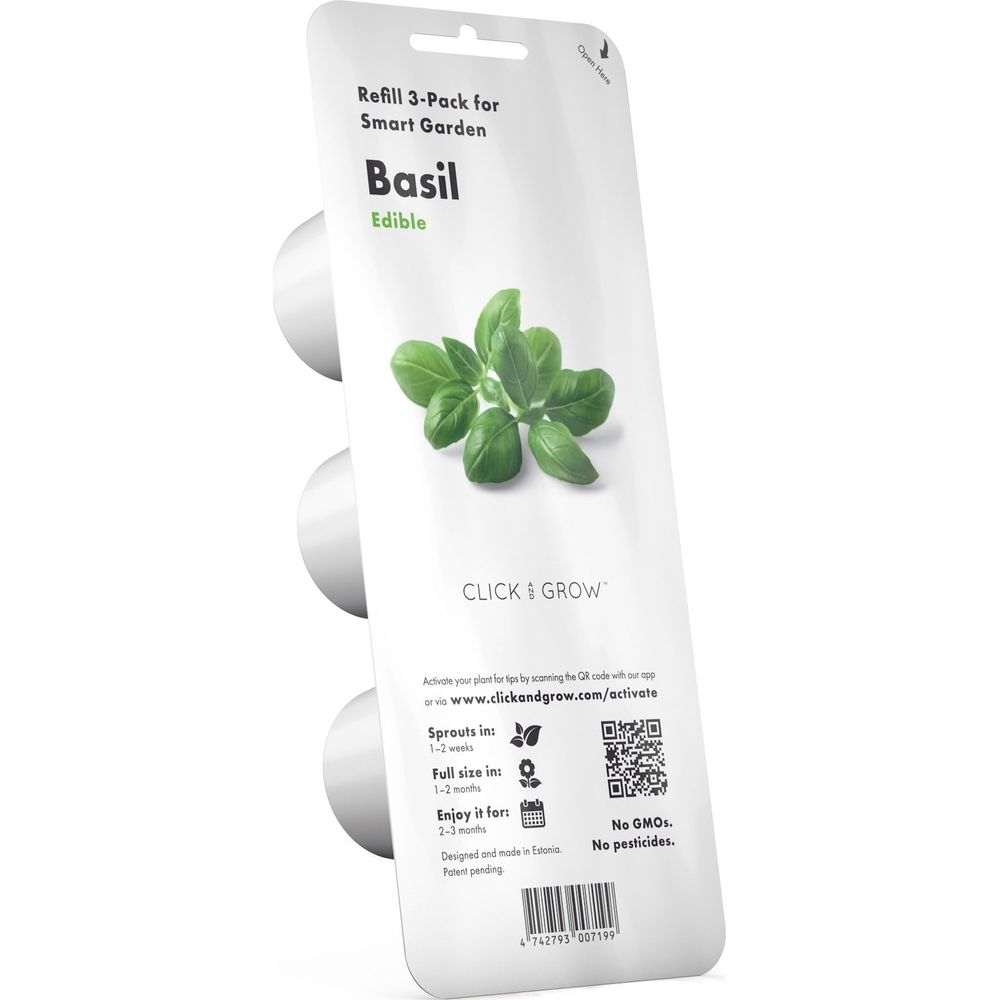 Confezione di ricarica da 3 semi di basilico per Giardino Smart Click & Grow.