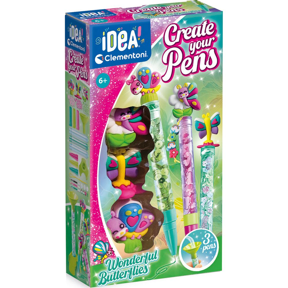 Zestaw do tworzenia długopisów z motywem motyli, dla dzieci od 6 lat.