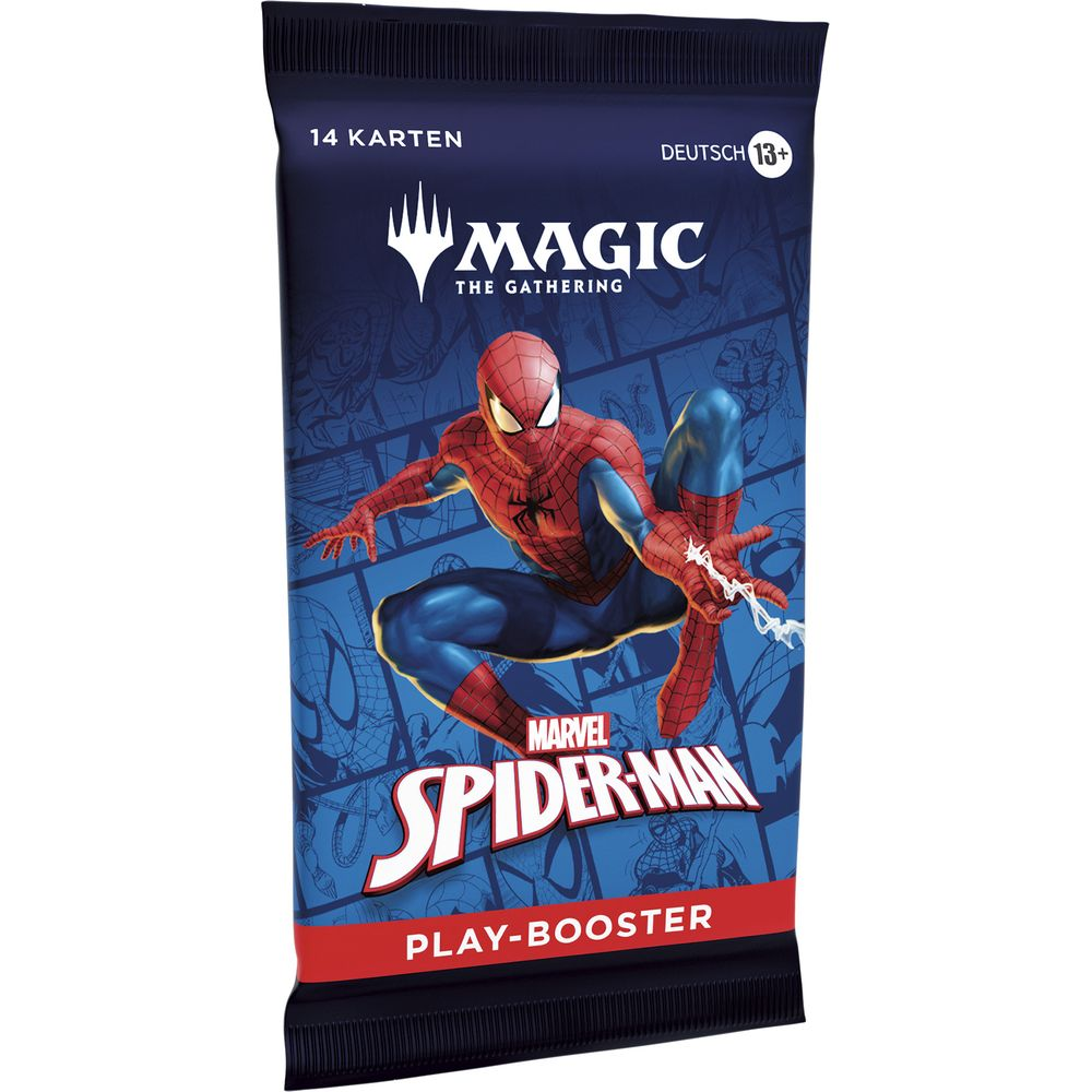 Pack Magic The Gathering Spiderman Play-Booster avec illustration de Spiderman.