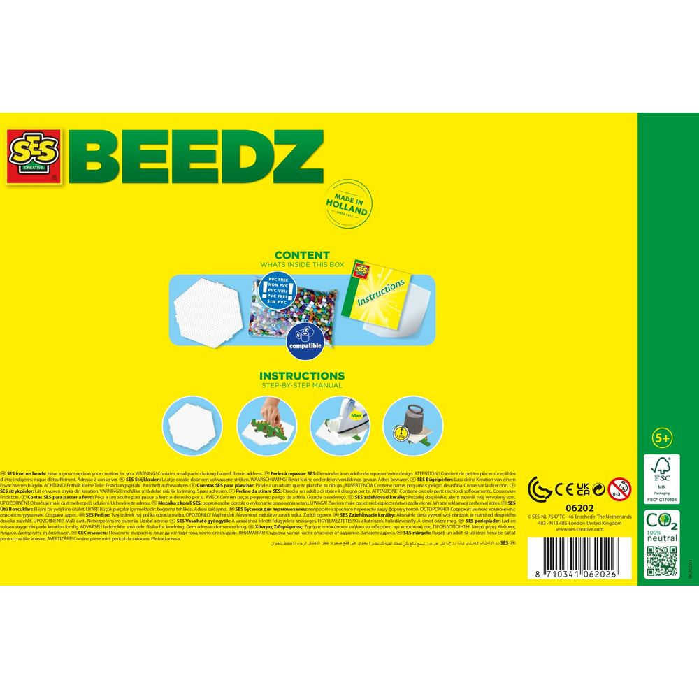 SES Beedz Bügelperlen-Set: Enthält Perlen, Bügelpapier & Anleitung. Made in Holland.