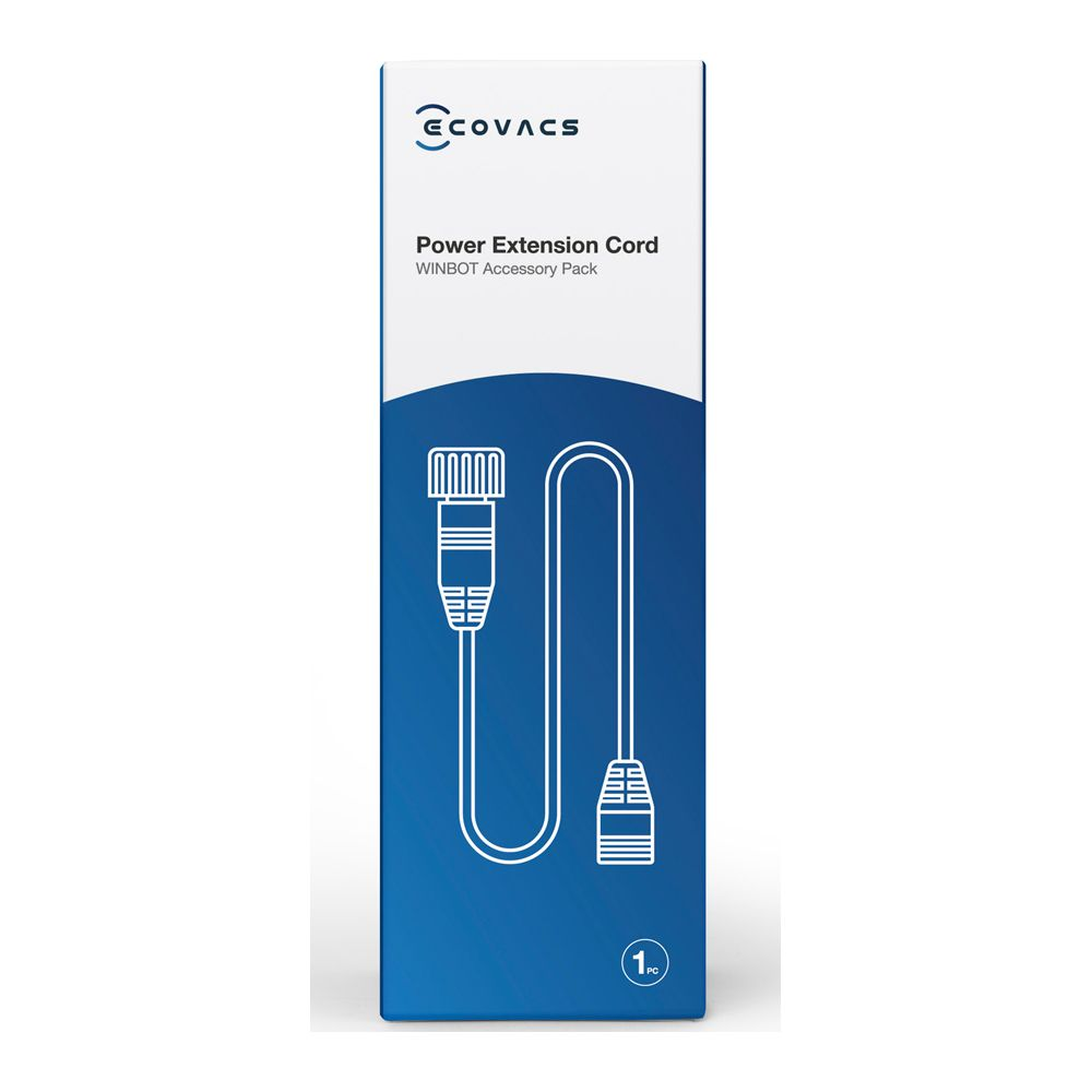 Zestaw akcesoriów ECOVACS WINBOT z przedłużaczem zasilania.