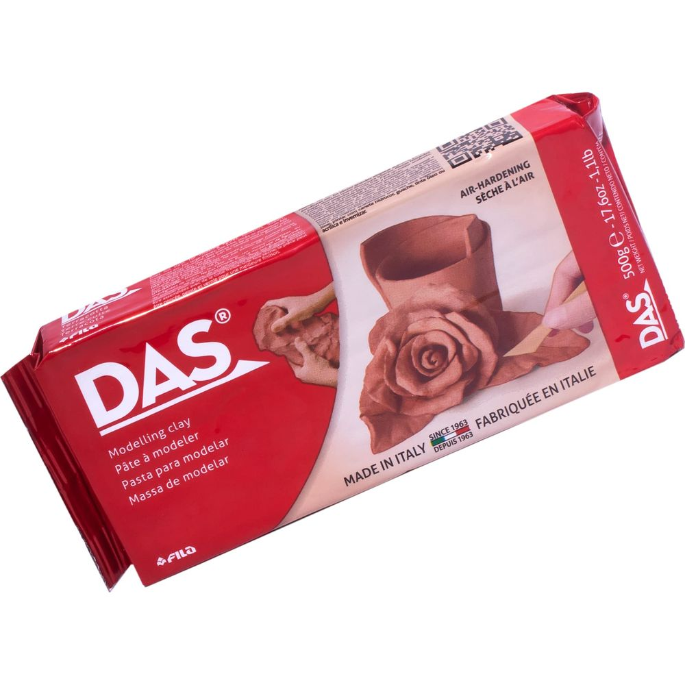 Una confezione di DAS argilla con rosa di argilla.