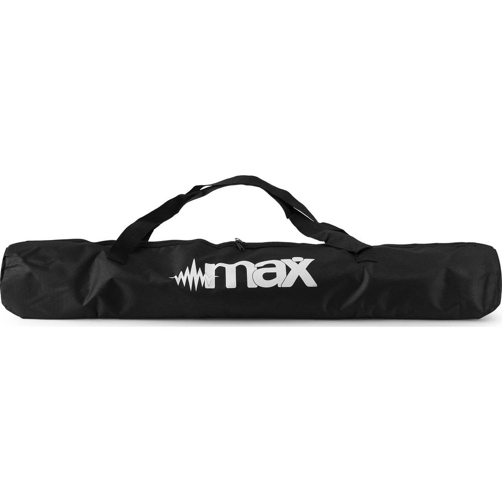 Bolso negro con asas y logo 