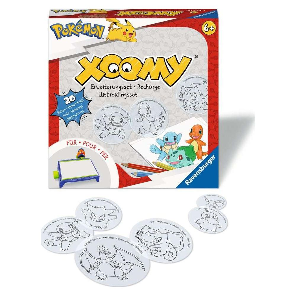 Pokemon Xoomy Erweiterungsset mit Zeichenstift und Folien.