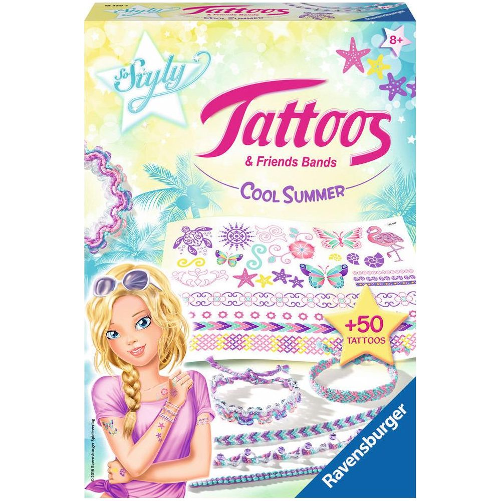 So Styly Tattoos & Friends Bands Cool Summer Box mit Tattoo-Motiven und Freundschaftsbändern.