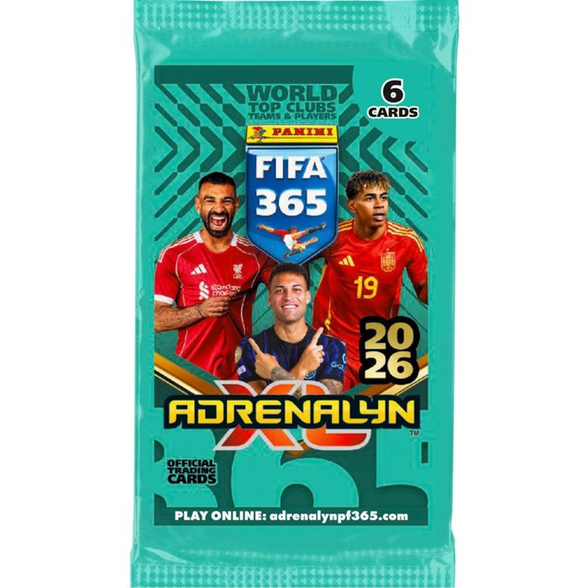 Panini FIFA 365 Adrenalyn XL Sammelkarten-Packung mit 6 Karten.