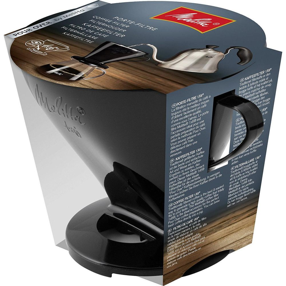 Melitta Kaffee-Filterhalter für Pour Over Kaffeezubereitung mit Kanne.