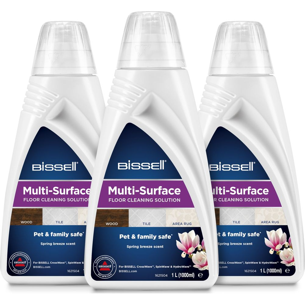 Drie flessen BİSSEll Multi-Surface vloerreiniger, lentegeur.