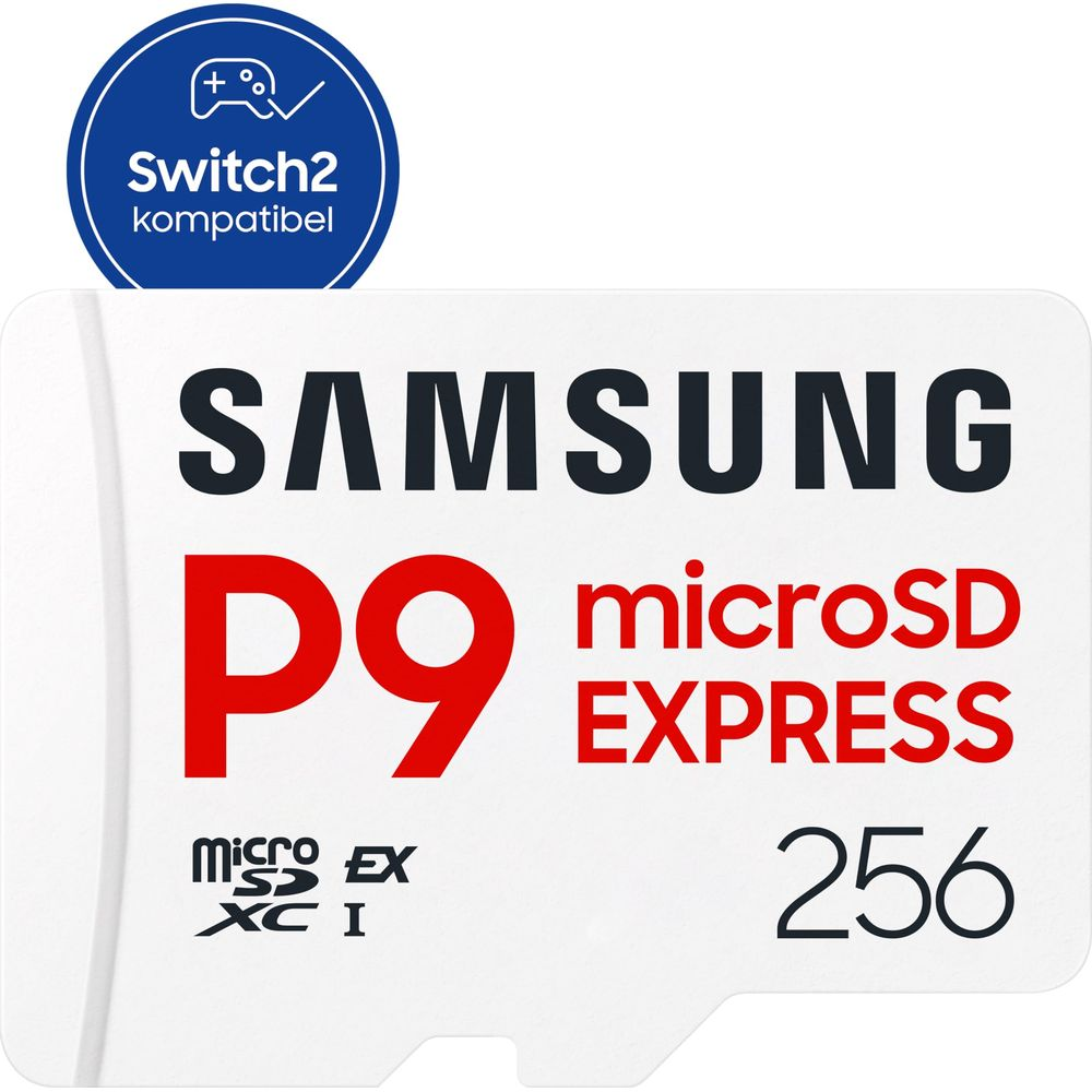 Samsung microSD Express Karte, 256 GB, P9, Switch2 kompatibel.