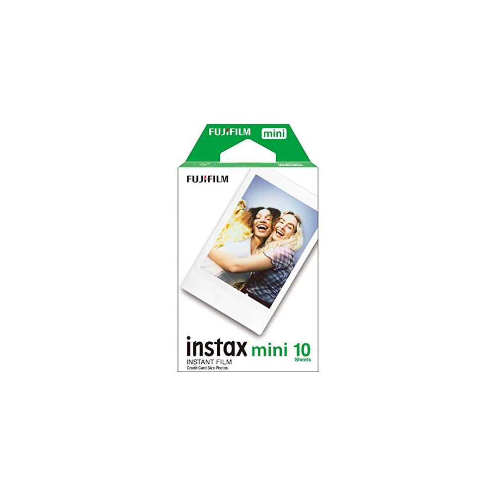 Box of Fujifilm Instax Mini 10 instant film, featuring two laughing women in the photo.