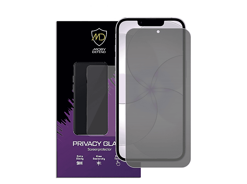MOBYDEFEND HD Privacy Glass Screensaver Geschikt voor iPhone 17e ...