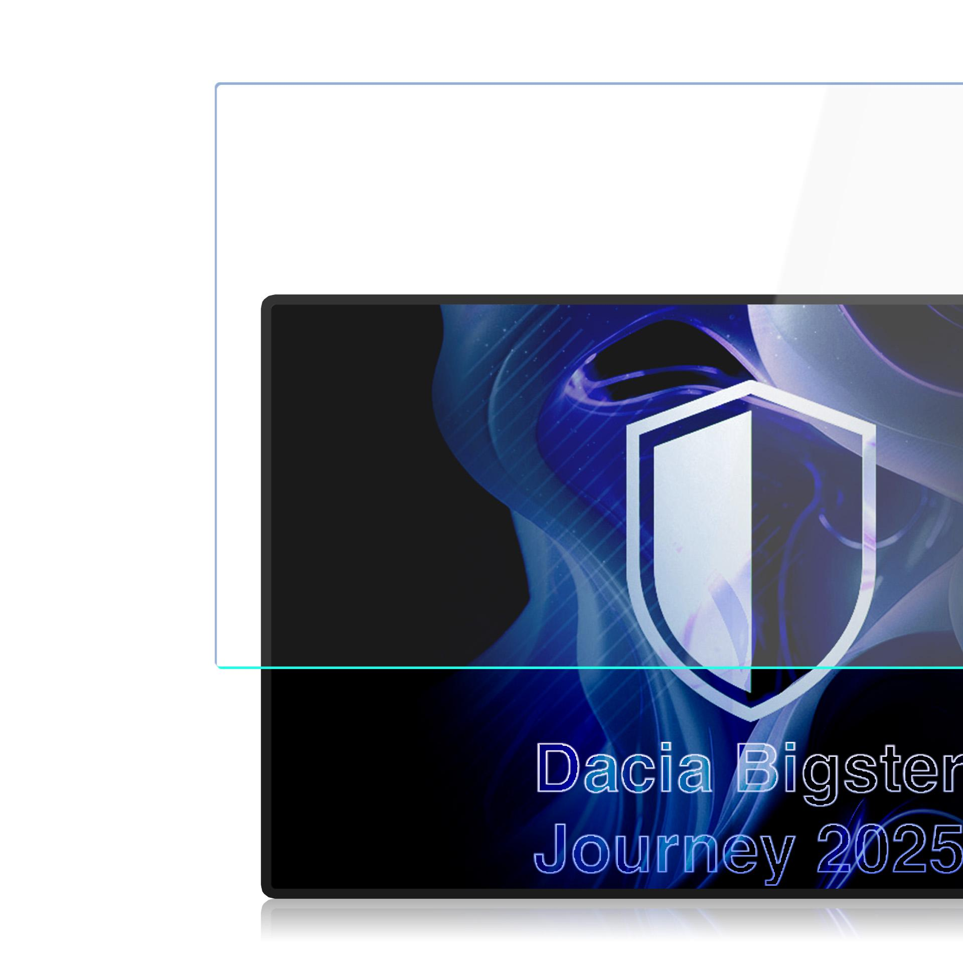 Ikona tarczy nad napisem "Dacia Bigster Journey 2025".