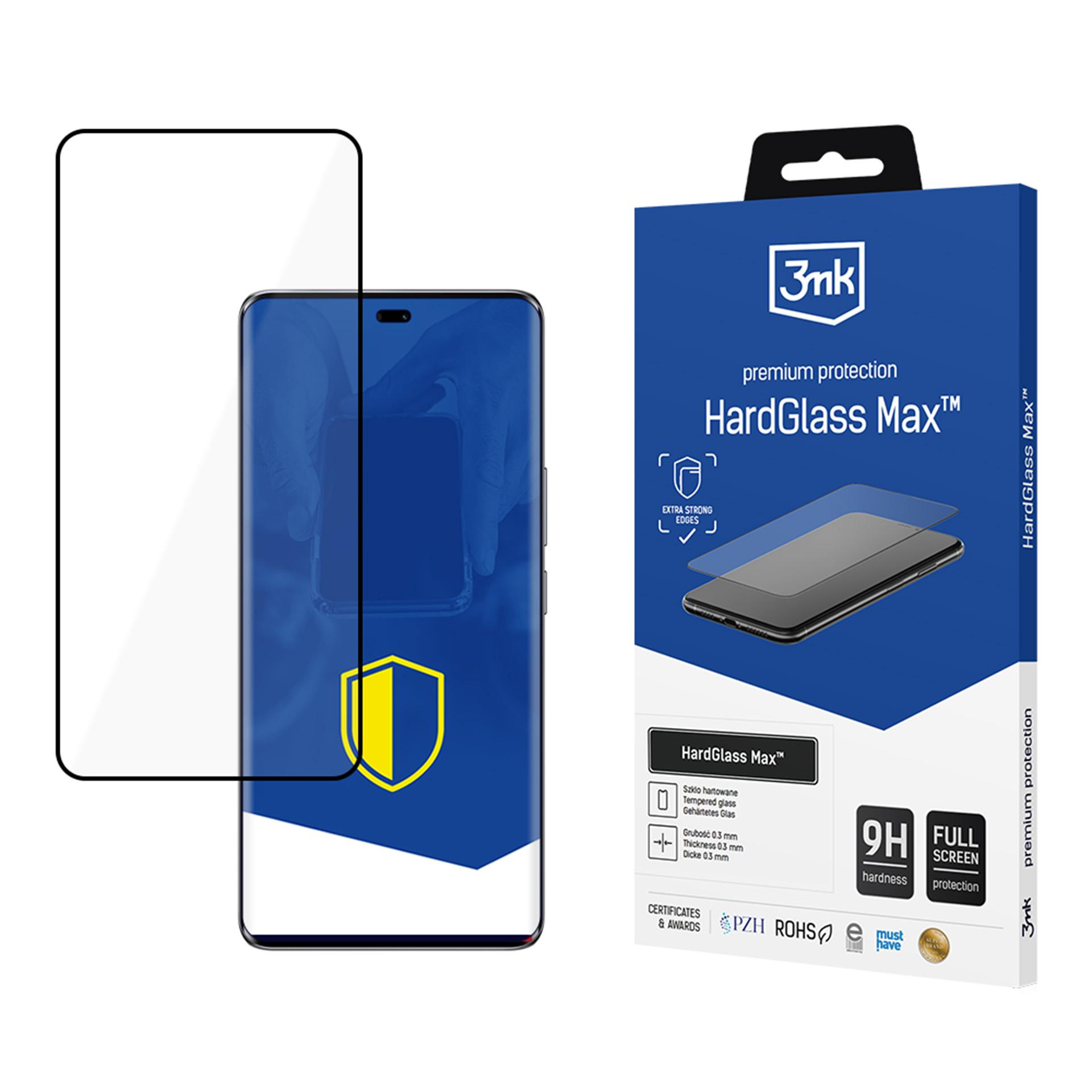 Protezione schermo 3mk HardGlass Max per smartphone, con durezza 9H.