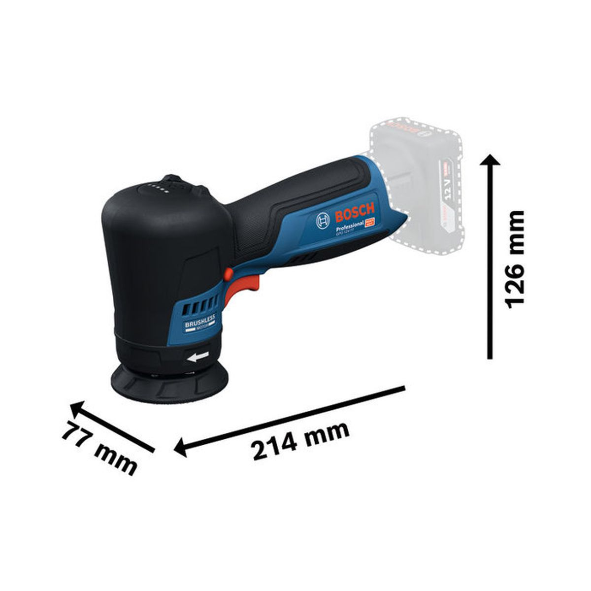 Bosch akülü zımpara: 214mm U, 77mm G, 126mm Y. Fırçasız.