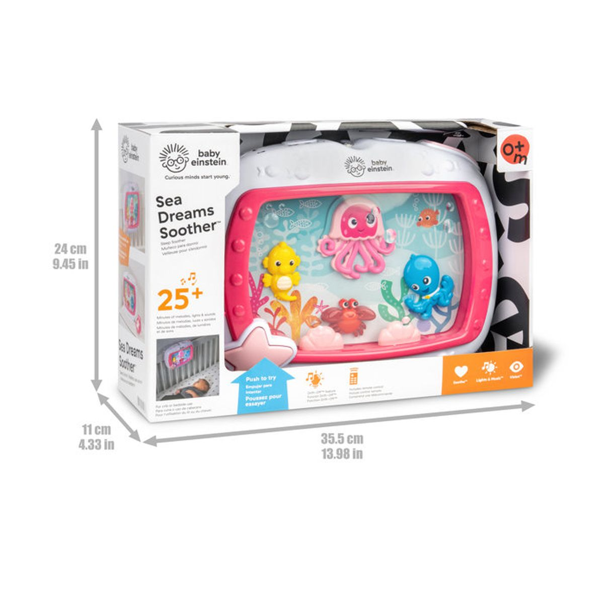 Baby Einstein Meeres-Traum-Beruhiger mit Oktopus, Fisch und Krabbe Spielzeug.