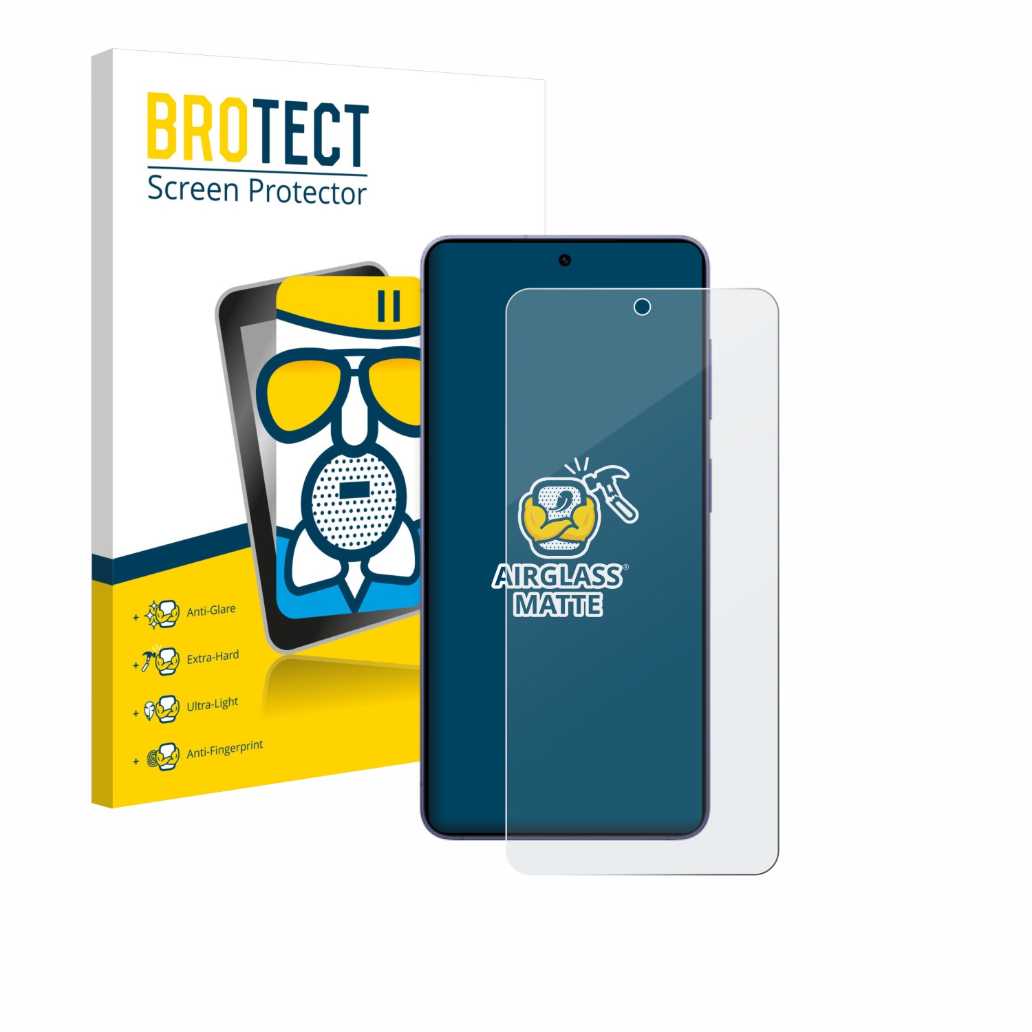 BROTECT Handy-Schutzfolie mit Smartphone, Matte Oberfläche, Anti-Glare.