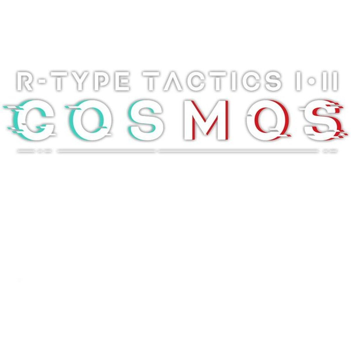Testo R-Type Tactics I+II COSMOS con effetti glitch.