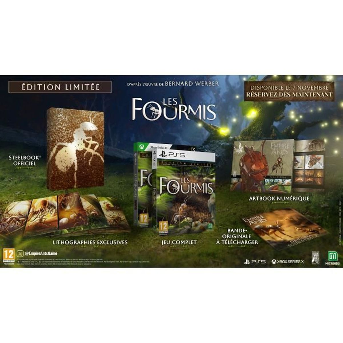 Edizione limitata di Les Fourmis con Steelbook, giochi, litografie e artbook.
