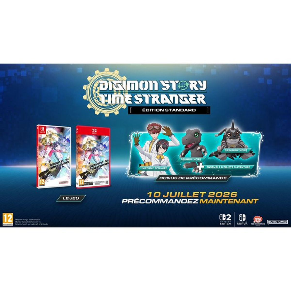Copertine e personaggi di Digimon Story: Time Stranger. Prenota dal 10 luglio 2026.