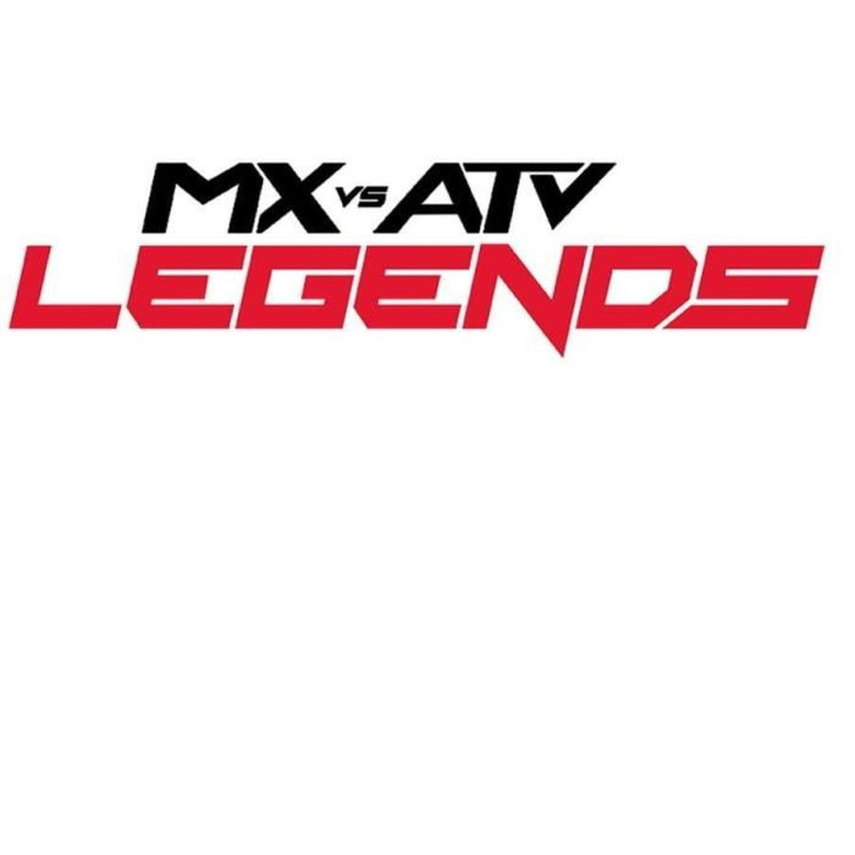 Logo MX vs ATV LEGENDS in rosso e nero su sfondo bianco.