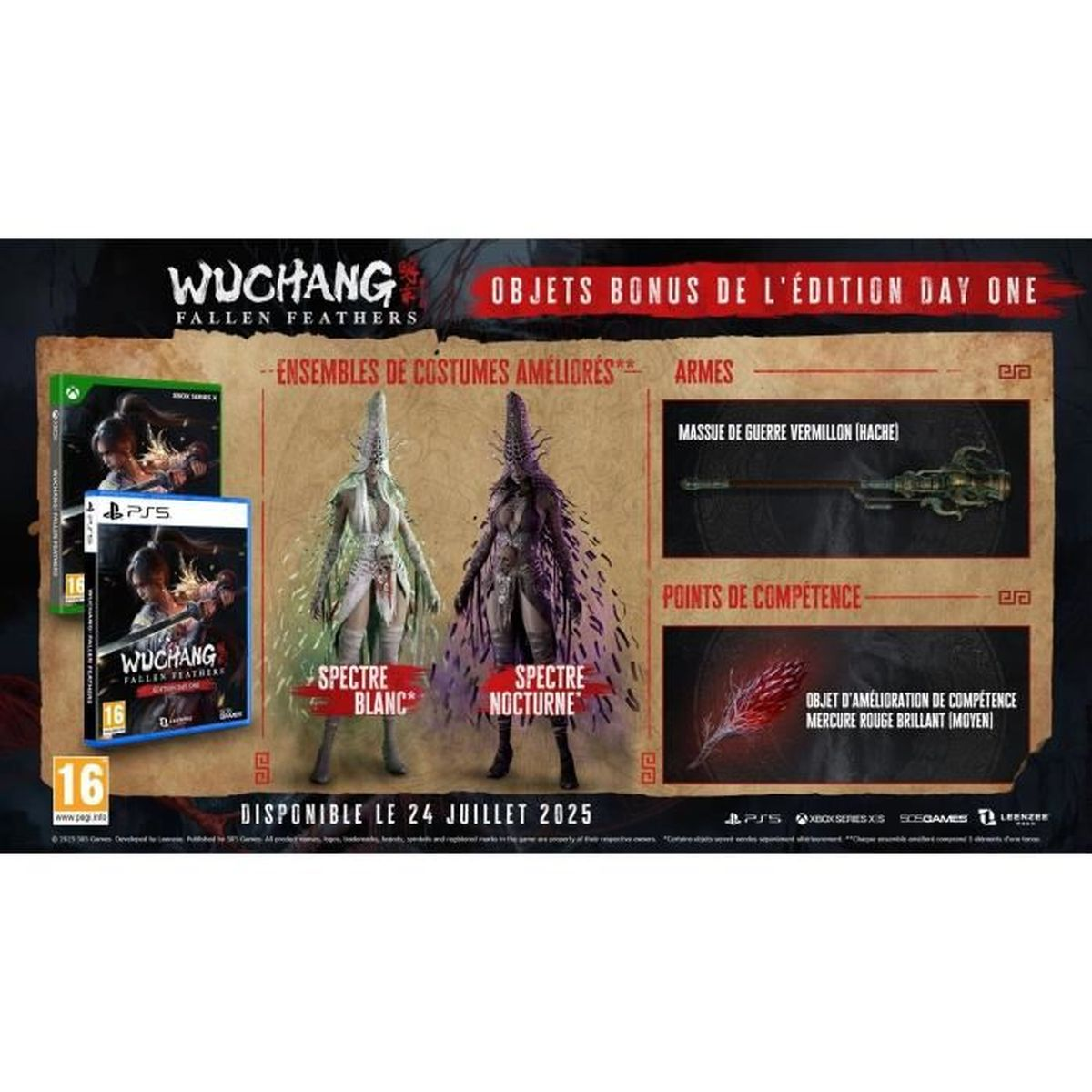 WUCHANG: Bonus Edizione Day One. Due costumi e armi.
