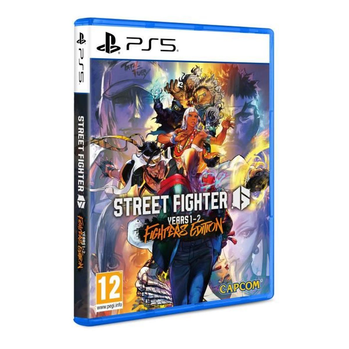 Custodia gioco PS5 Street Fighter Years 1-2 Fighters Edition con personaggi.