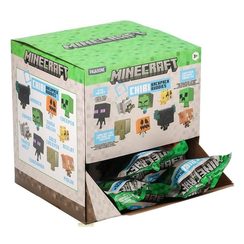 Minecraft Chibi Rucksack-Freunde-Box mit Sammelfiguren und Blindtüten.