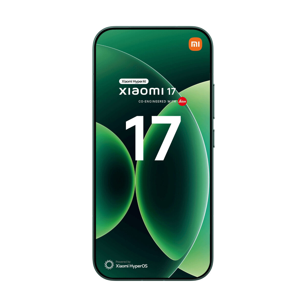 Smartfon Xiaomi 17 z aparatem Leica, HyperOS, zielony.