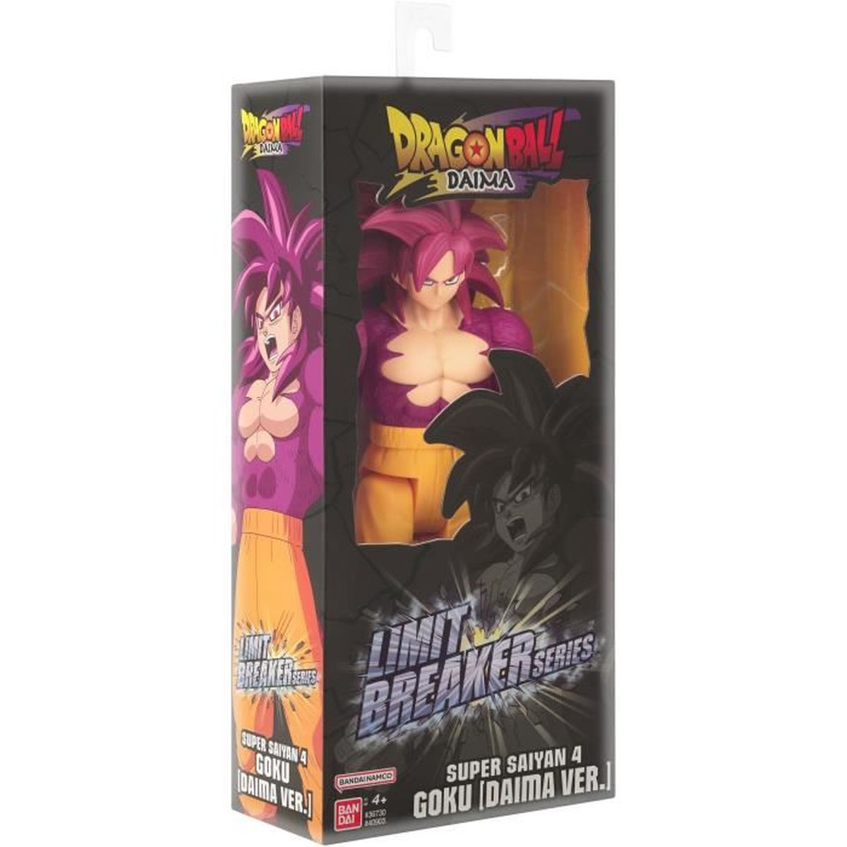 Figurka akcji Dragon Ball Daima w pudełku, Super Saiyan 4 Goku.
