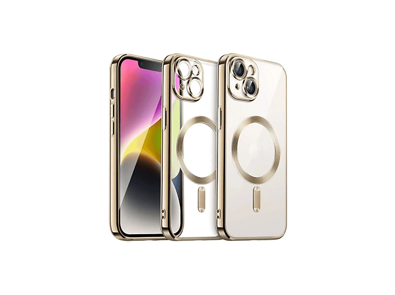 NEWFACE iPhone 15 Uyumlu Kross Magneticsafe Kapak Telefon Kılıfı Altın
